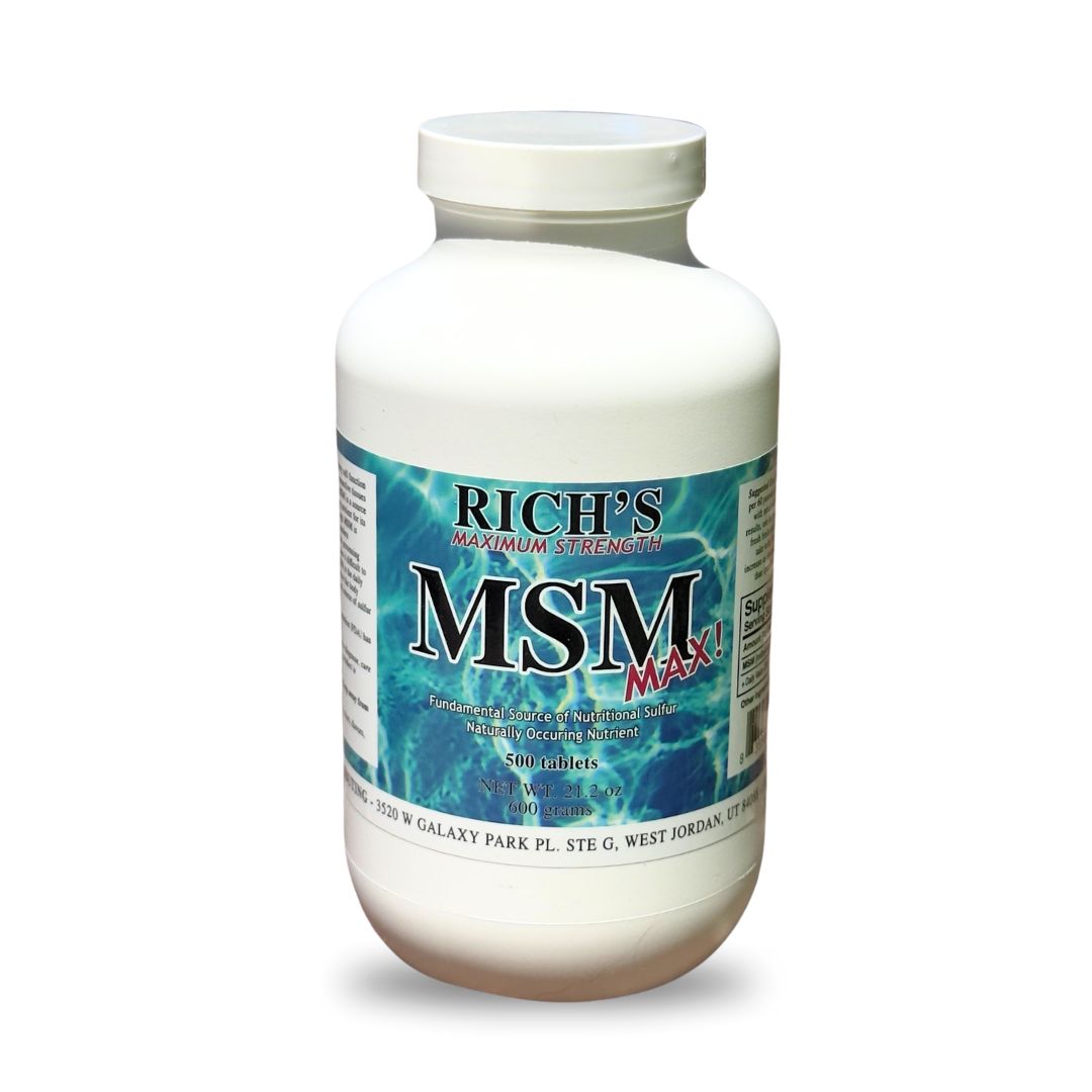 Rich's MSM Maximum Strength 500 1200 mg Tablet Bottle